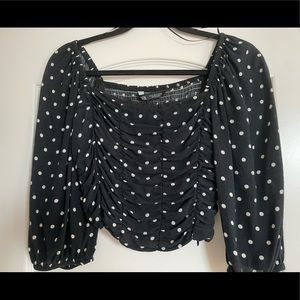 Zara polka dot blouse